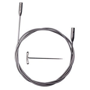 Knitter's Pride Interchangeable Needle Cord - Black with Silver
