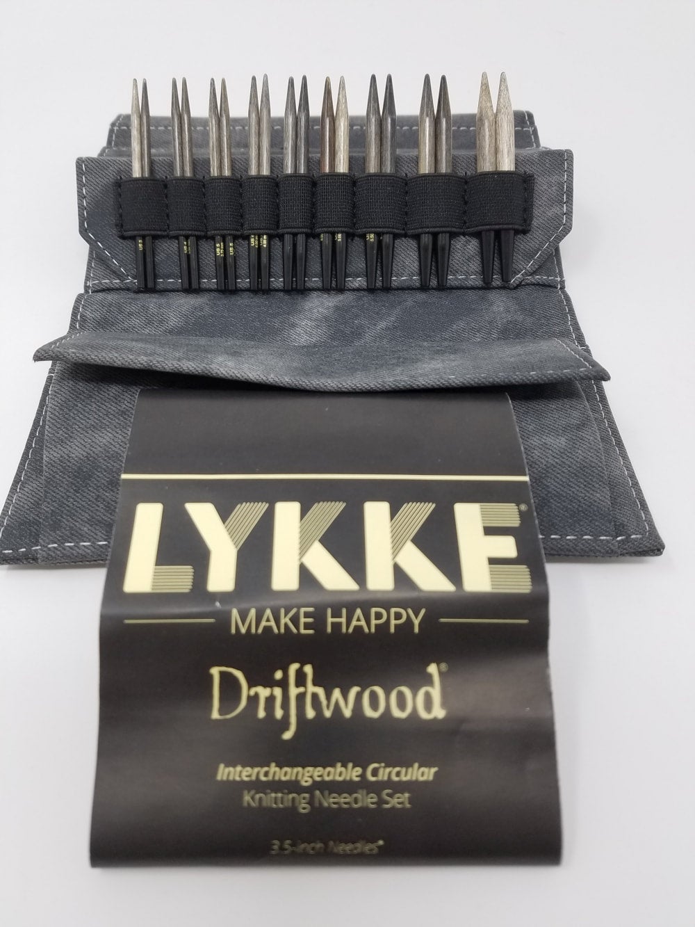 LYKKE Colour 3.5 Interchangeable Knitting Needle Set - Black Suede