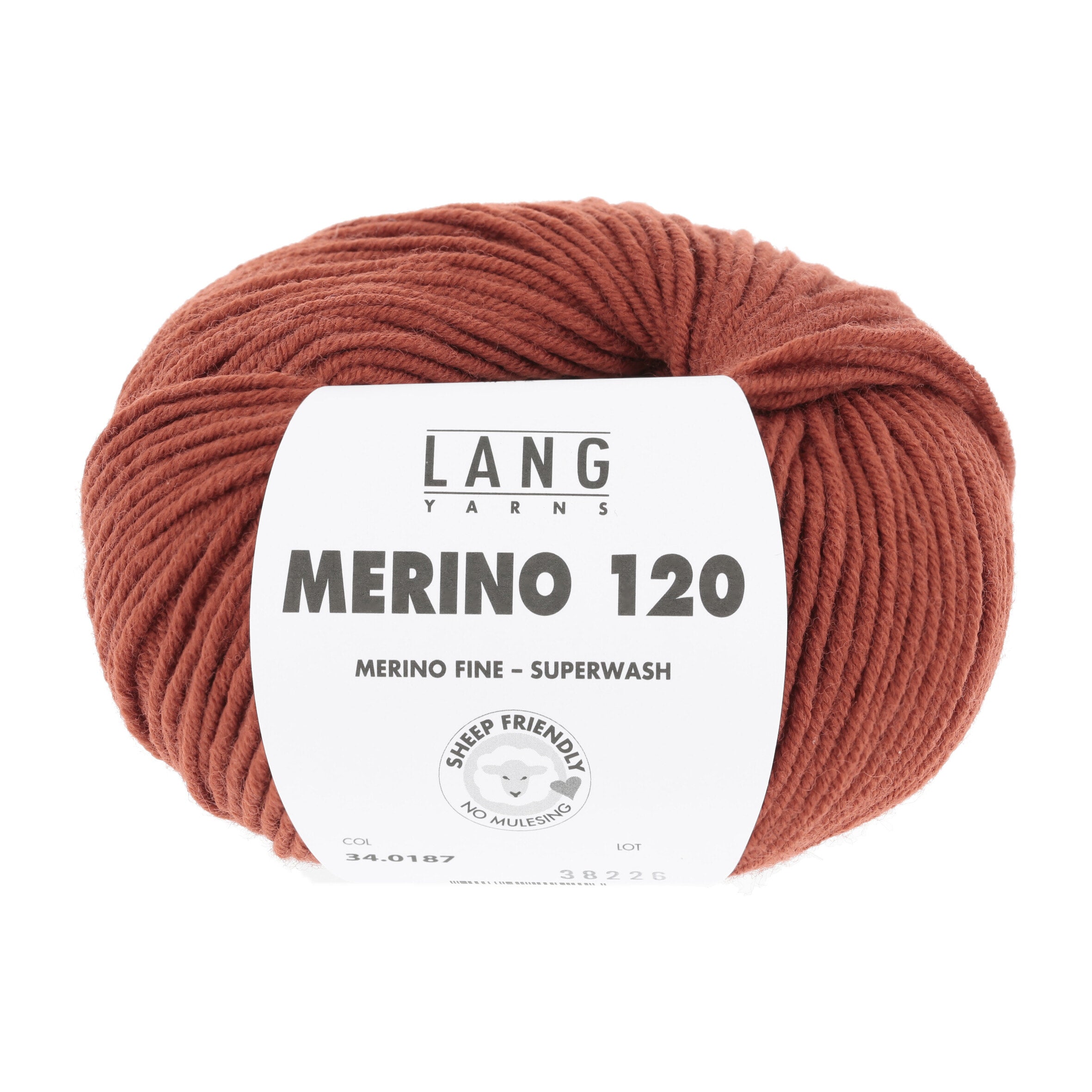 Lang Yarns Merino 120 459 Bright Orange